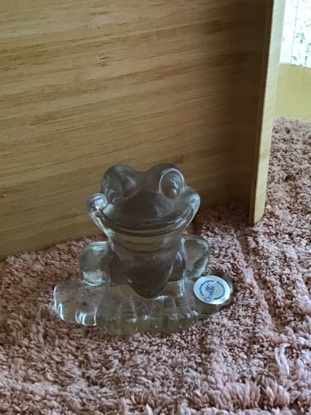 NWT Signed Goebel Glass Frog Western Germany